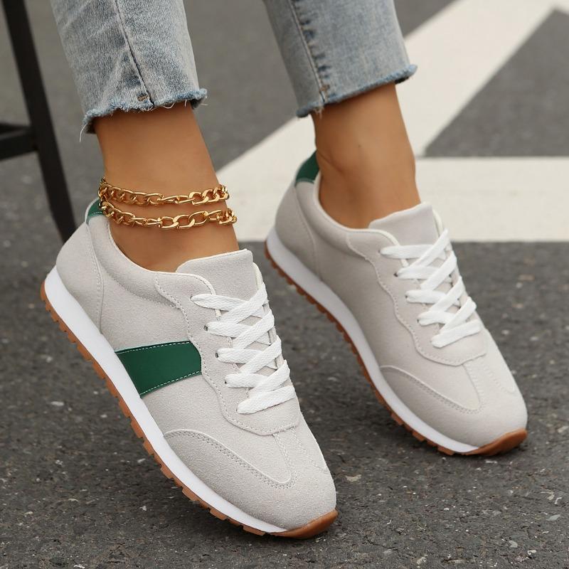 Fashion New Spring Autumn Flat Bottomed Mixed Color Elevated Casual Sheos Simple and Versatile Walking Woman Sneakers Zapatos De Mujer