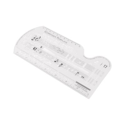 Composer Template Sheet Music Drawing Sheet Ruler Dual Scales Curve Ruler PP Transparent Silk