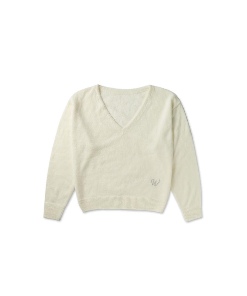 WITHOUT SUMMER Moa V-Neck Knit_Ivory