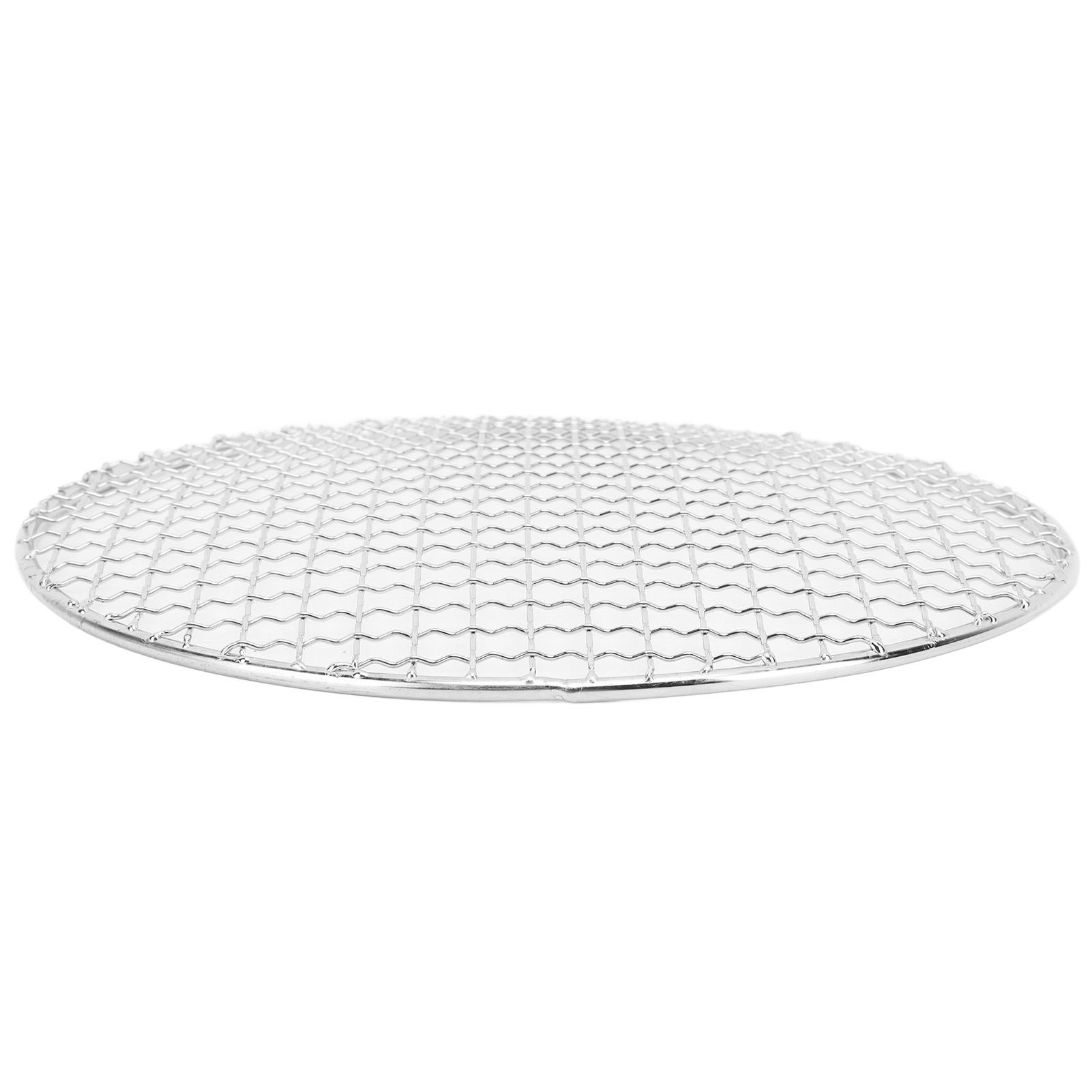 Round Grill Grate 25cm Diameter Stainless Steel 1.5mm Wire Barbecue Mesh Rack for Cooking