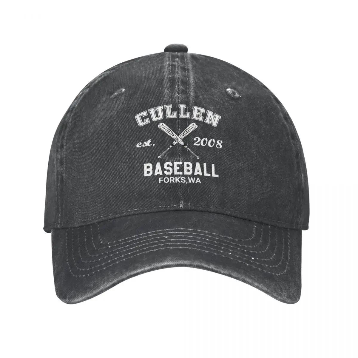 Cullen Baseball Twilight Men Women Baseball Cap Distressed Washed Hats Cap Vintage Outdoor Travel Gift Headwear 1pc