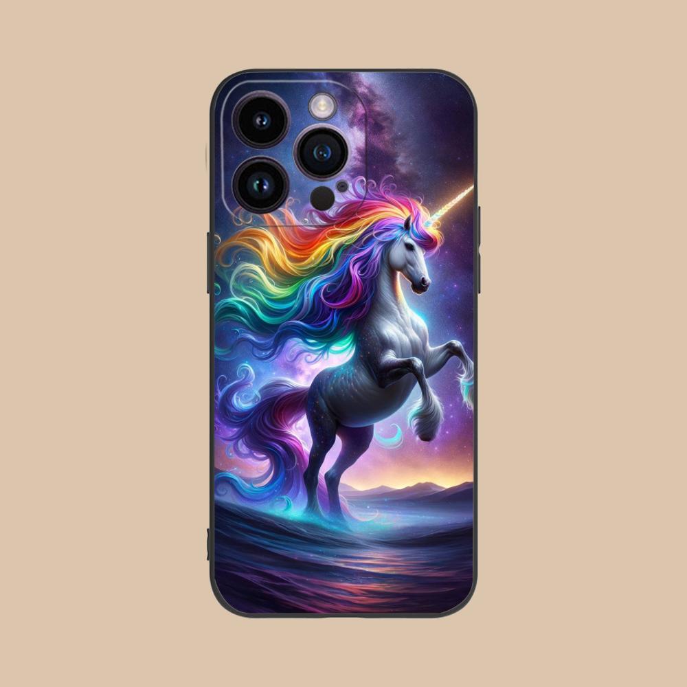 Fantasy Unicorn Mobile Phone Case for iPhone 17 16 15 14 13 12 11 X XR XS 8 7 Air Pro Max Plus Mini Colorful Cover Pretty Cover