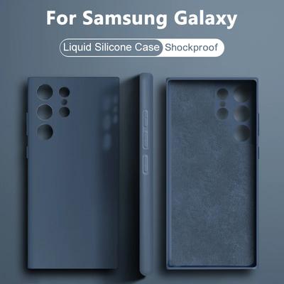 Luxury Liquid Silicone Cases For Samsung Galaxy S22 S23 S20 S21 Ultra S10 Plus FE A54 A53 A52 A51 A33 A32 A71 Phone Cases Cover