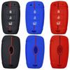1Pc Black/Red/Blue Car Key Case,For Hyundai Fiesta IX25 Folding 3-Button Honeycomb Pattern Silicone Key Case,Car Accessories