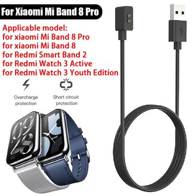 Cargador magnético USB para Xiaomi Mi Band 8 Pro Redmi Band 2 Redmi Watch 3 Active Smartwatch Cable de carga Cable de alimentación del cargador