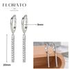 FLORATO 925 Silver Earrings Chain Tassel Pendant Earrings Zircon Silver Earrings for Women Trend Luxury Wedding Jewelry