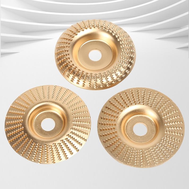 3Pcs High Carbon Steel Grinding Wheel Disc Wood Shaping Disc Carving Disc Set for Woodworking Grinding Wheel Shaping