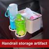 Car Interior Storage Box with 2 Cup Holders Multifunctional Car Storage Box with Cup Holder for Phone Tissue Cup Drink Holder