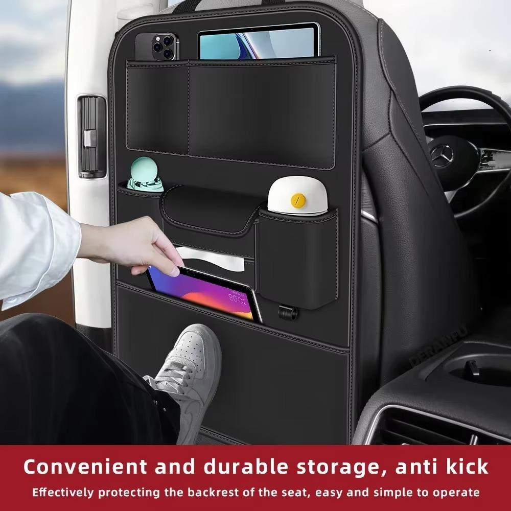 

Tissue Holder Car Rear Seat Cover 6-Pocket Chair Back Bag Car Interior Accessories