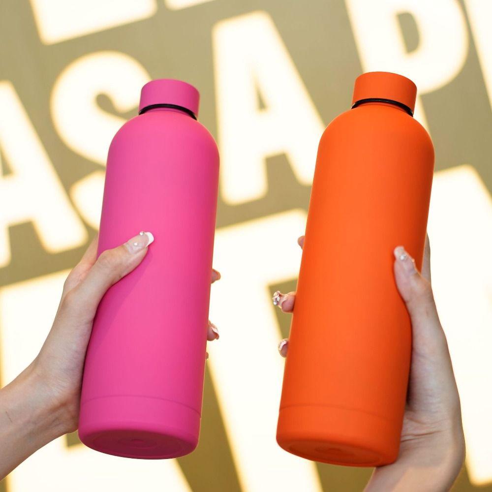 Leak-proof Insulated Water Bottle Stainless Steel Frosted Vacuum Flask Small Mouth Insulated Cup