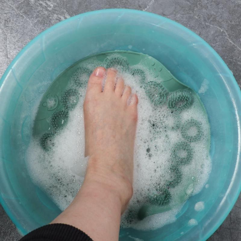 1 Peça de escova de limpeza de costas de silicone com ventosa, almofada de banho esfoliante reutilizável, antiderrapante, pode limpar a sujeira da pele, almofada esfoliante