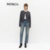 MO&Co. Hand-Brushed Mohair & Silver Sequin Knit Cardigan