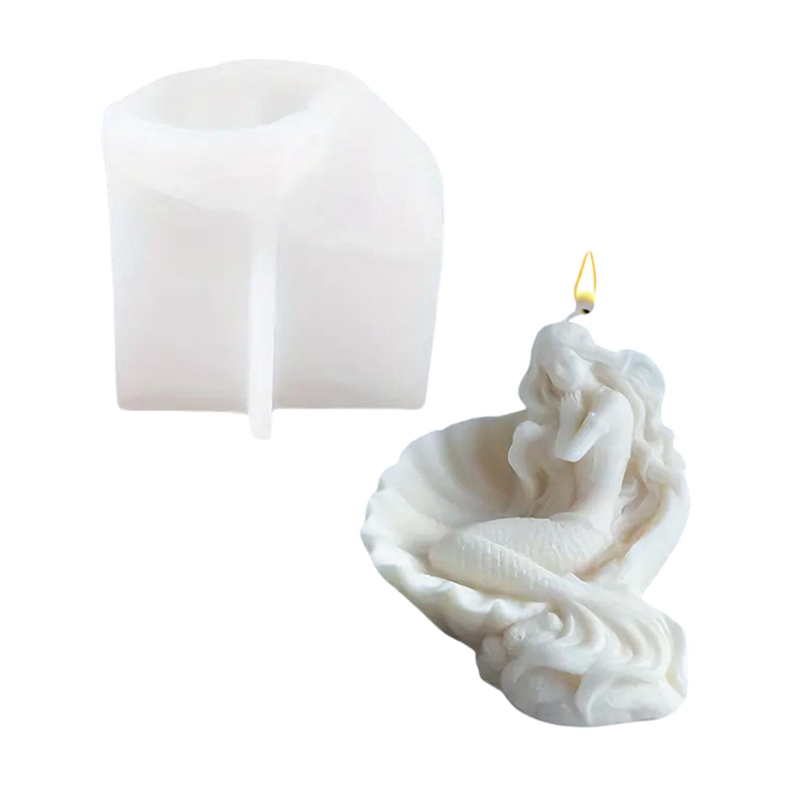 Sturdy And Flexible Silicone Mold Versatile Silicone Mold for Home Decors Shell Mermaids Scented Candle Creations 1