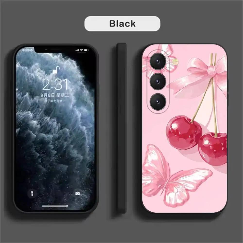 Süße Frucht Rosa Kirschen Handyhülle Für Samsung Galaxy A52 A42 A32 A22 A12 A02S A72 A73 A51 A41 A31 A21S A71 A40 A30S A20S