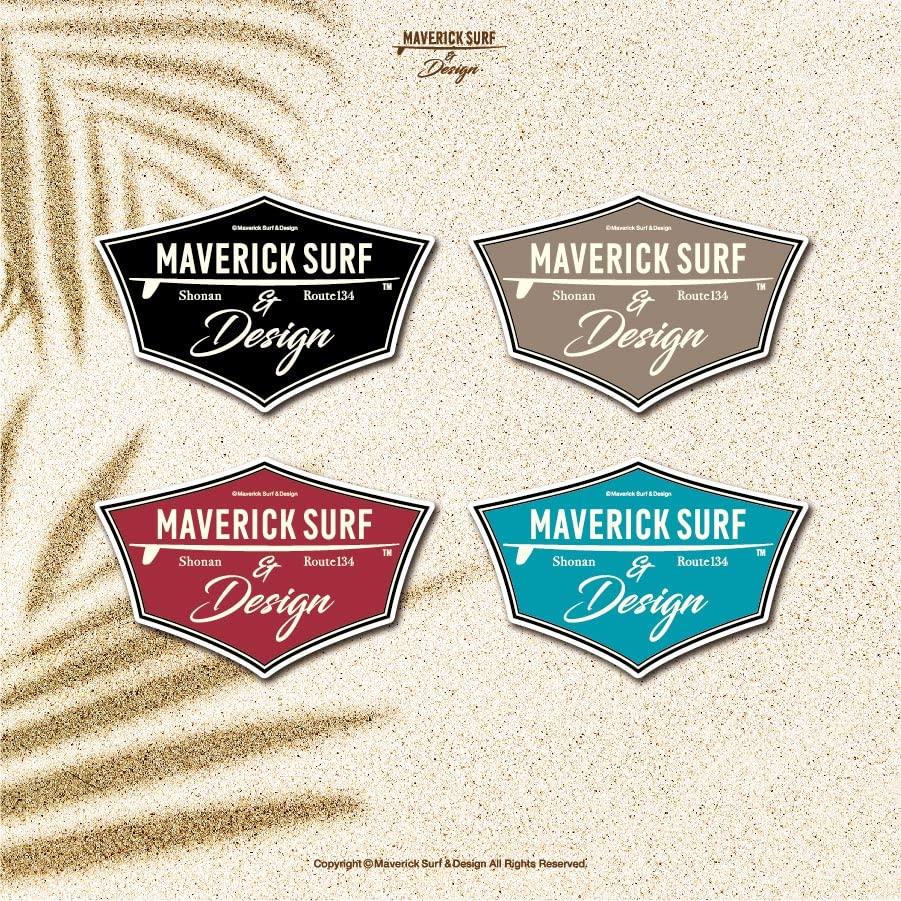 Maverick Surf & Design Maverick Surf & Design Signature Sticker st-001-msd-bk / Black Surf Sticker Car Decal