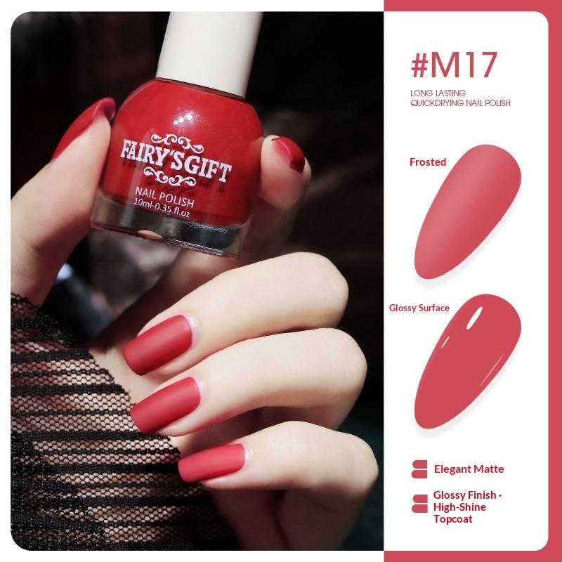Colorful Nail Polish Matte, Long-lasting, Non-peelable, Quick-drying, Matte Nail Polish