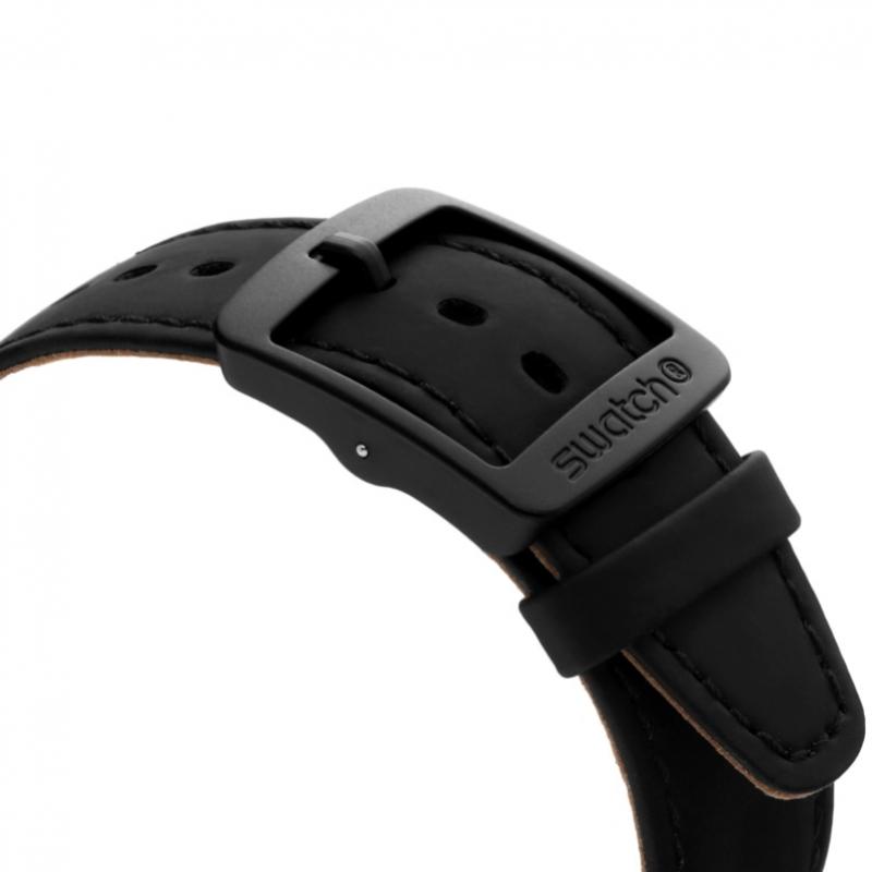 Swatch Deri Saat Unisex Sutb400 Sistem Siyah
