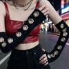 Punk Half-arm Sleeve Black Gothic Arm Covers INS Oversleeve  Motorcycle