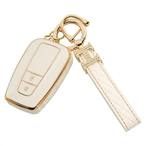 

Чехол для смарт-ключа для Toyota C-HR, Prius 50 серии, новой Corolla, нового RAV4, новой Camry, Prado 150 поздней модели, Toyota 86 и т.д.. Стильный золотистый пульт