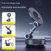 Mobile Phone Car Mount with Strong Magnetic Suction, Leather Texture, Adhesive Rubber, Car Navigation Rotating Vacuum Suction Cup