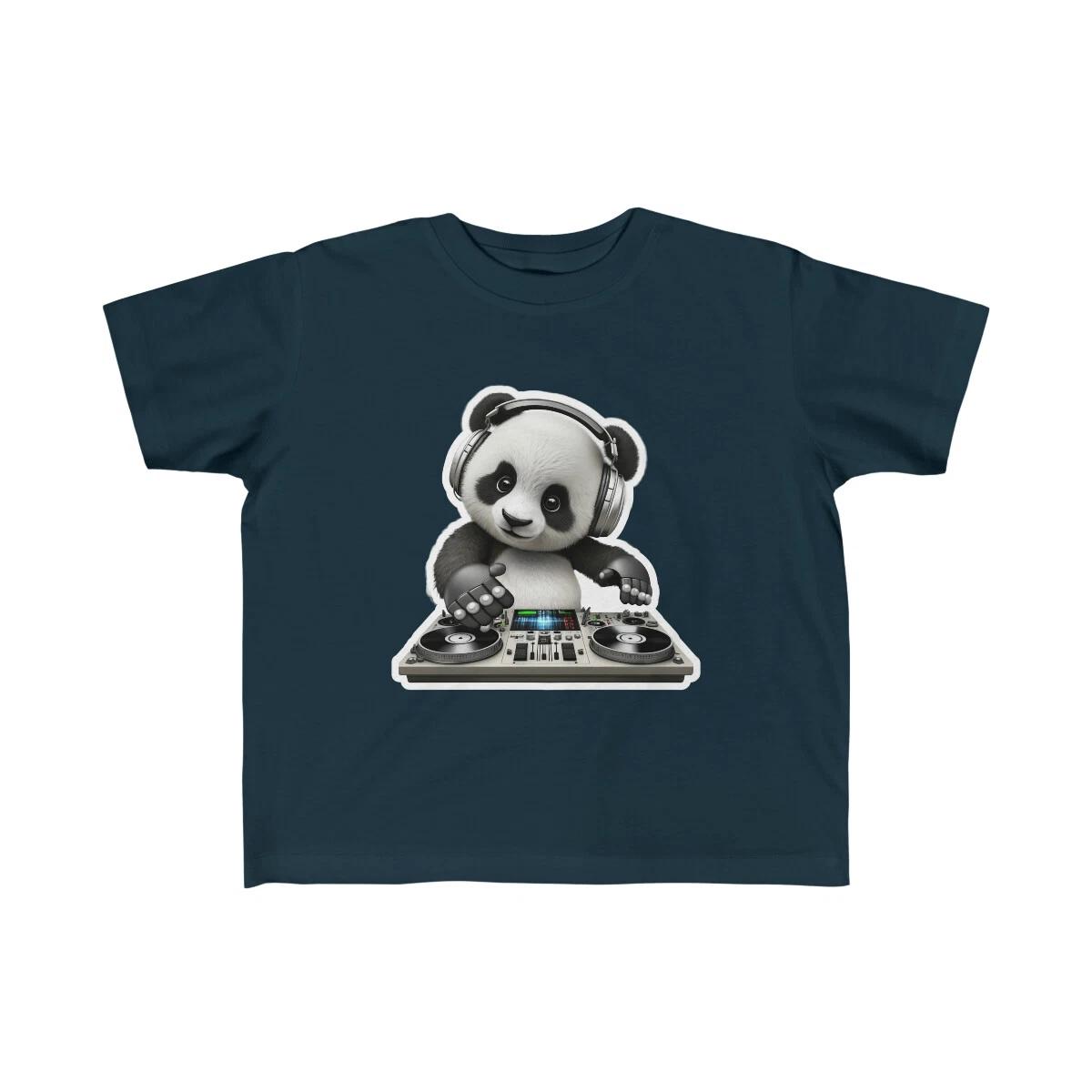 

US Kids 2Y 6Y - panda music DJ at mixing table - Cute Funny Fine Jersey Tee 4XL