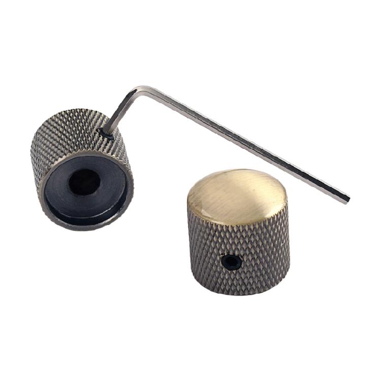 

2Pcs Metal Volumes Tone Control Knobs Nonslip Guitar Potentiometer Control Knobs with Hole Electric Guitar Bass Knobs 1