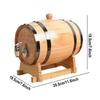 1L Wood Wine Barrel Vintage Oak Home Brewing Accessory Wine Keg Large Capacity Storage Container Tequila Wine Whiskey Dispenser