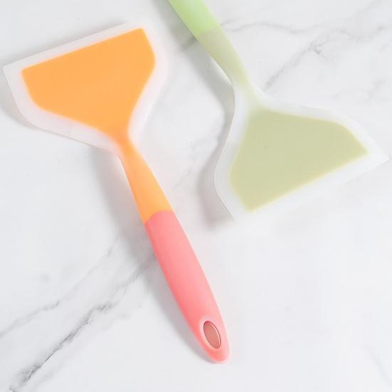 Silicone Spatula with Ergonomic Handle Food Grade Heat Resistant Non-stick Cooking Turner Multi-function Pancakes Steaks Pizza Shovel
