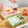 Mikrowellen-Lunchbox, Weizenstroh, Geschirr, Frischhaltedose, für Kinder, Kinder, Schule, Büro, tragbare Bento-Box, Lunch-Tasche