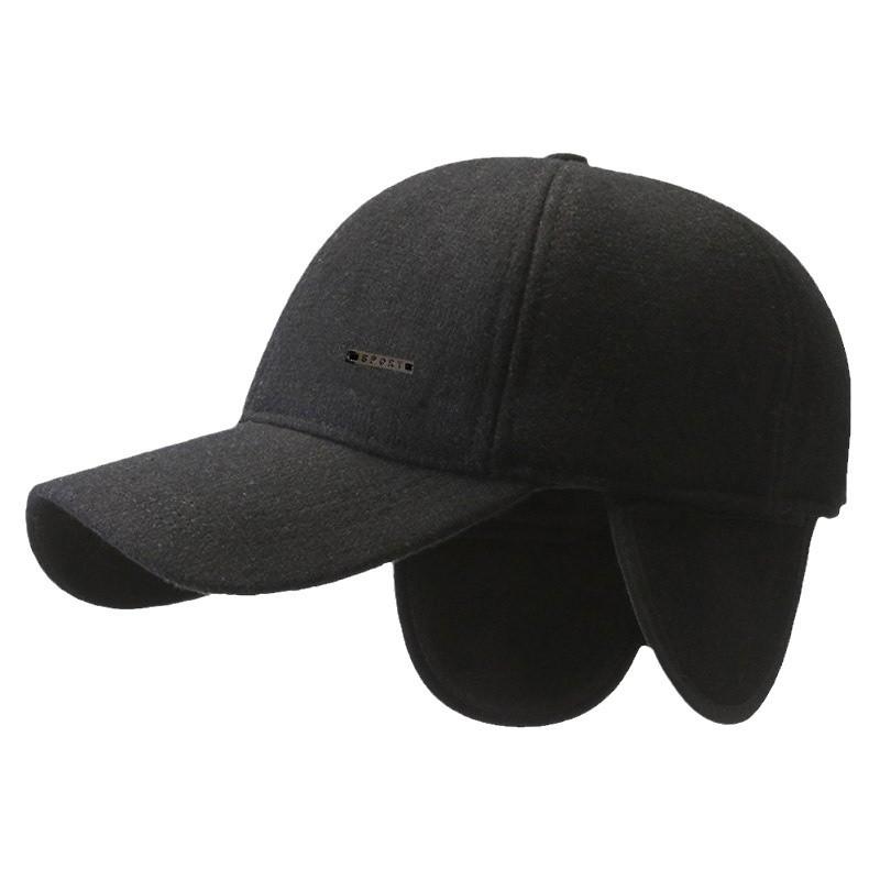 New Outdoor Hat Men's Autumn and Winter Baseball Cap Casual Versatile Ear Protection Warm Cap Winter Woolen Sports Cap