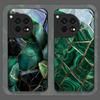 Gorgeous Emerald Pattern Tempered Glass Phone Case for OnePlus 13R 12 11 10 ACE2 ACE3 Pro Nord 2T 4 CE2 CE3 Lite Anti-drop Cover