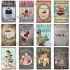Cake Metal Sign Plaque Metal Vintage Food Tin Sign Wall Decor for Kitchen Cafe Diner Bar Cupcake Metal Signs