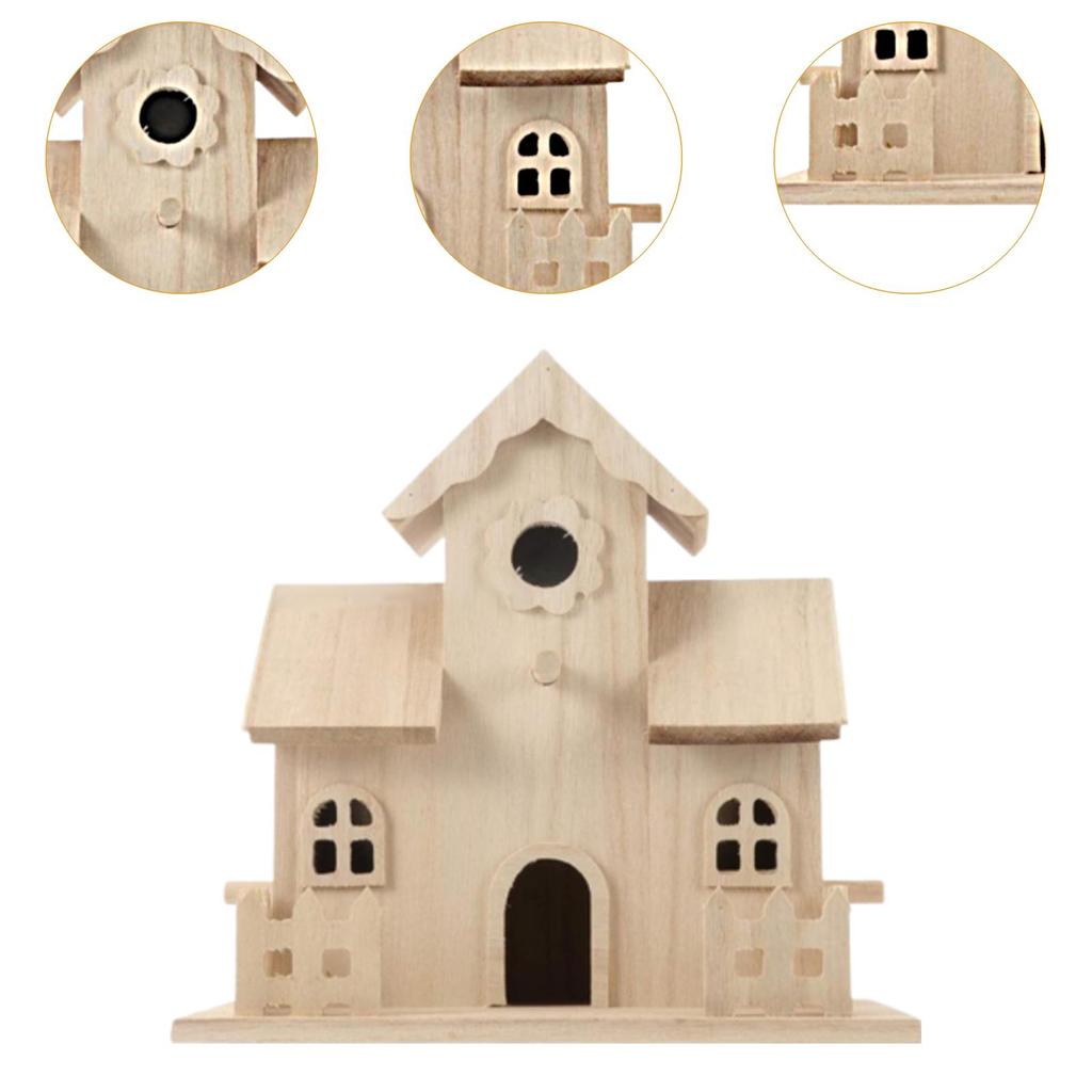 Outside Bird House Outdoor Birdhouse Room Multipurpose Wood DIY Hanging Hummingbird