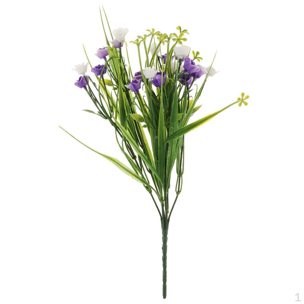 7 Branches 1 Bunch Artificial Roses Floral Flower Heads Bouquet Wedding Decor фиолетовый