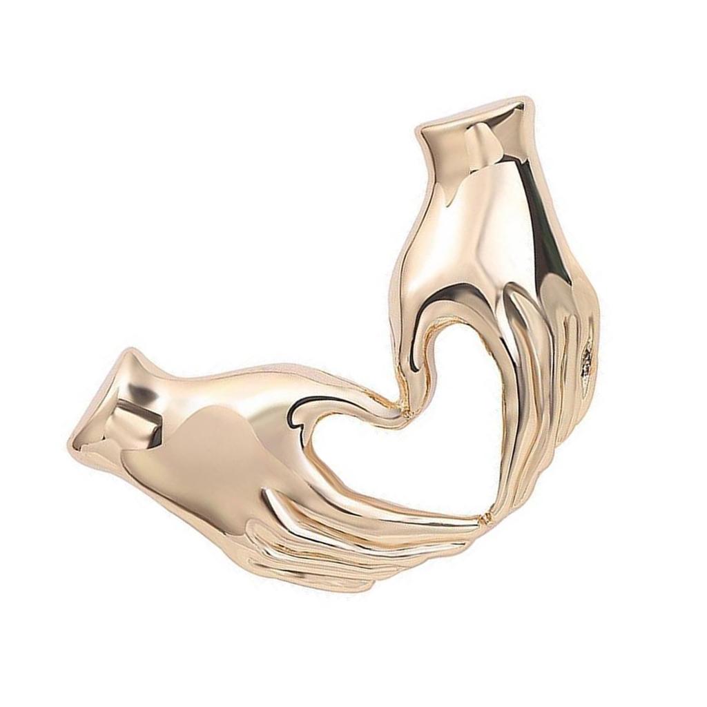 Trendy Cartoon Hand Heart Gesture Brooch Decorative Pin Fashion Badge Suitable for Youthful Style and Individuality