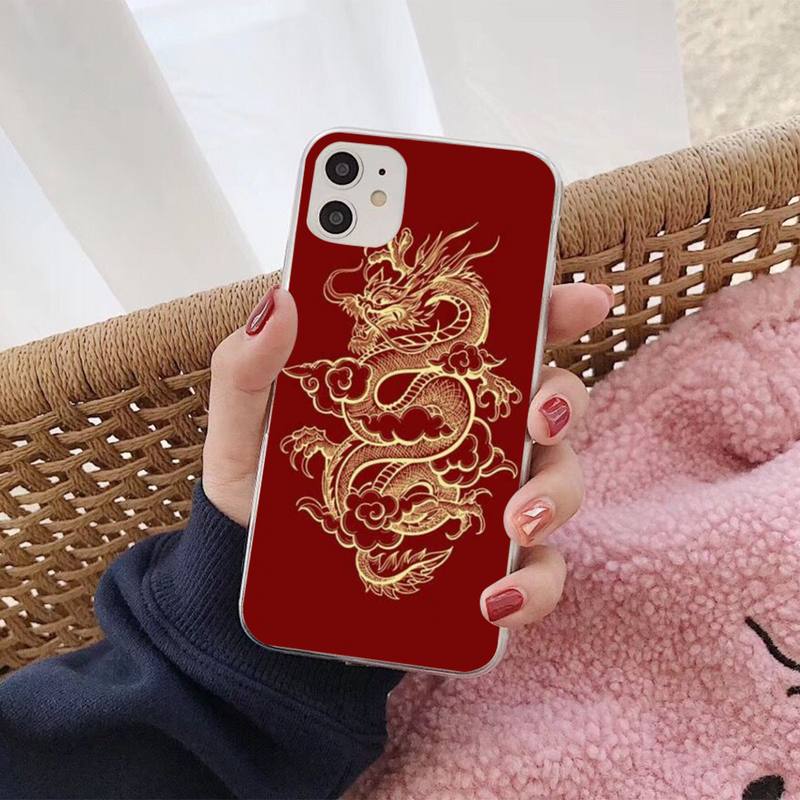 Fashion Dragon Animal Pattern Phone Case for iphone 13 8 7 6S Plus X 5S SE 2020 XR 11 12 mini pro XS MAX