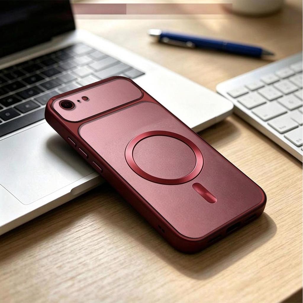 CD Texture Magnetic Ring Casing for iPhone 7/8 6/6s Metallic Finish Shockproof Case Cover