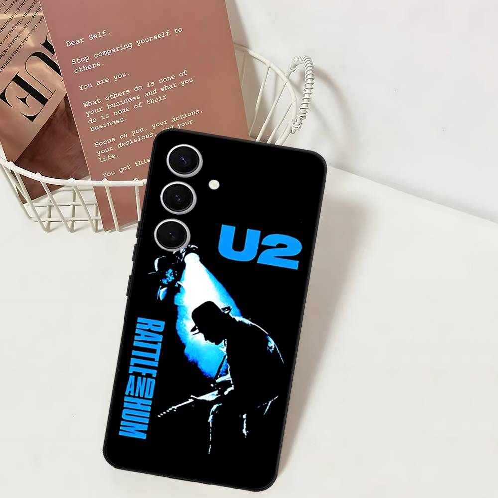 1pc Famous U-U2 Rock Band Phone Case For Samsung S 24 Fe 25 Ultra Plus 20 Lite 21 30 22 23 24 22 Ultra 5G Fundas