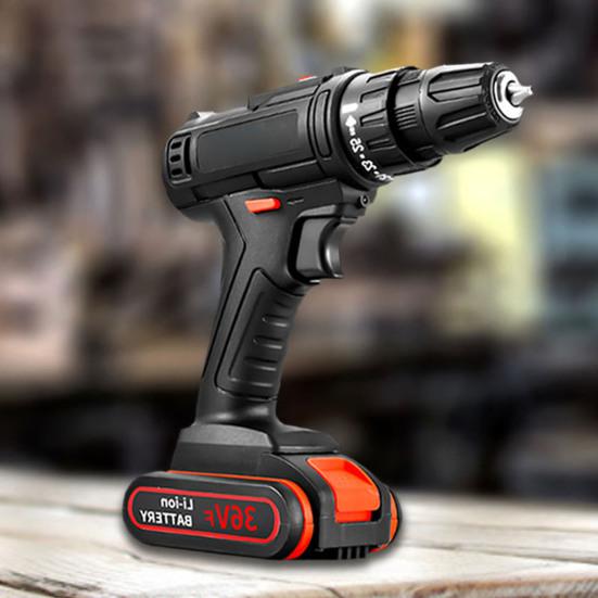 36VF Podwójna prędkość wielofunkcyjna elektryczna wiertarko-wkrętarka do montażu mebli