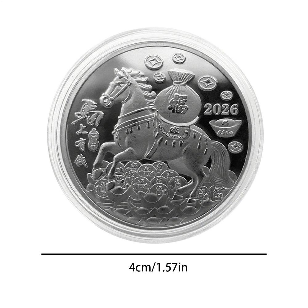 Chinese Coin Lucky Animal Dragon Snake Horse Sheep Collectible Coin Metal Collection New Year Souvenir