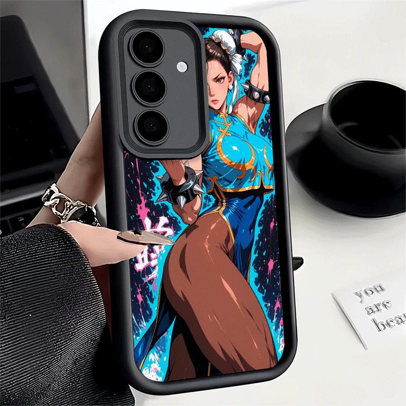 Phone Case for Samsung Galaxy S26 S25 Ultra S24 FE ChunLi S-Street F-FighterS Shell S23 Plus S22 + S21 S20 5G Soft Silicone Fund