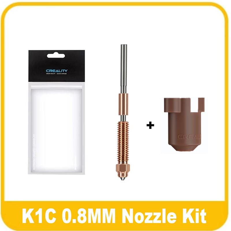 Creality K1C Nozzle Unicorn Quick-Swap Nozzle Kit Copper Alloy and Hardened Steel Nozzle for K1C/K1 MAX/Ender 3 V3 3D Printer