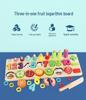 Children's Educational 5-in-1 Puzzle Board: Fishing, Numbers, Fruits & Building Blocks.