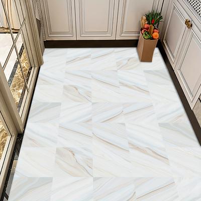 10 Stück selbstklebende, abnehmbare PVC-Fliesenaufkleber, einfache Marmormuster, quadratische, wasserdichte Wandaufkleber für Heimdekoration