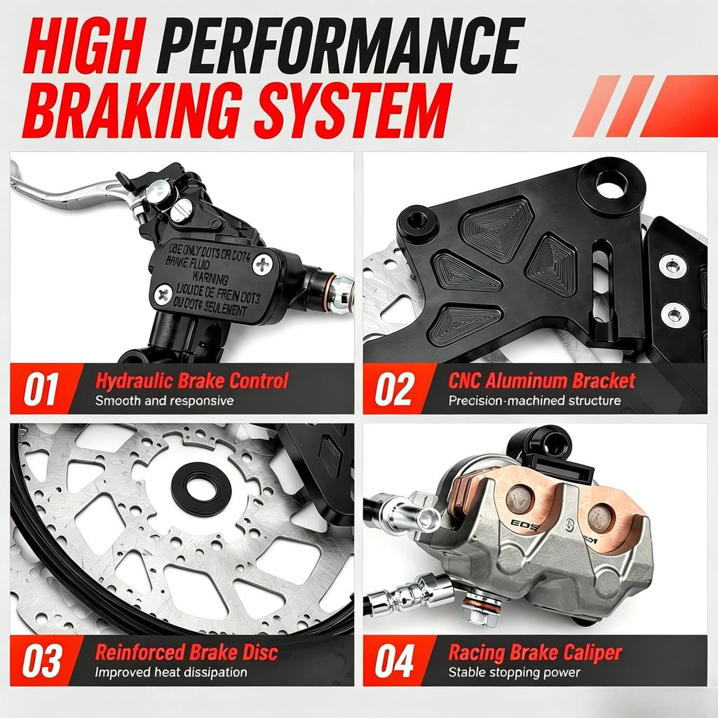 Rear Brake Caliper Mount Conversion Kit High Performance Parts Fit for Surron Ultra Bee Light Bee X Talaria X3 MX3 MX4