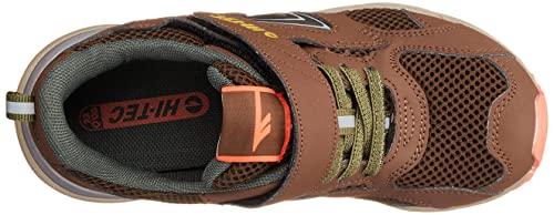 Hi-Tec KD046 FLASH FORCE KIDS Outdoor Sneakers, LED Camp, Brown, 19.0 cm, 2E