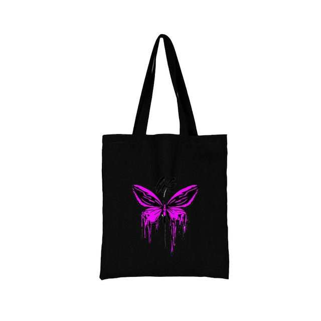 Shopping bag Butterfly Pattern Series Canvas Shopper Bag Customizable Tote Women's Beach Printed Anime Bags Shoulder Bags