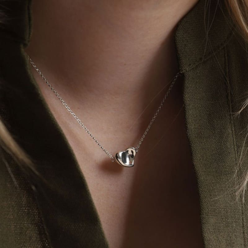 ozel Silver925 Lovely Heart Pendant Necklace PS137N