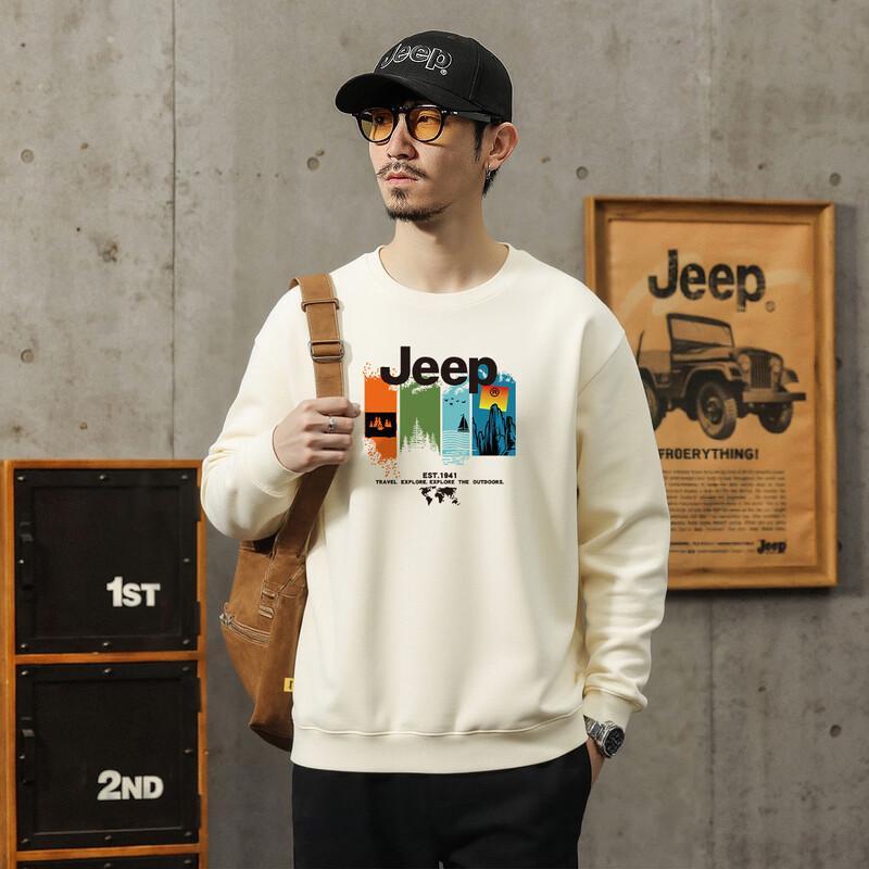 

JEEP Casual Loose Fit Round Neck Sweatshirt M