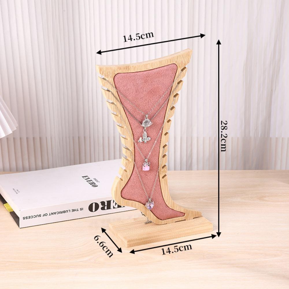 Creative Foot Shaped Anklet Display Stands Desktop Jewelry Display Wooden Holder Detachable Jewelry Hanging Stand
